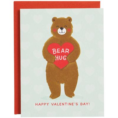 Bear Hug Valentine Card