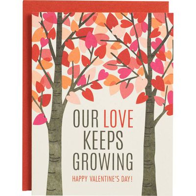 Love Keeps Growing Valentine Card