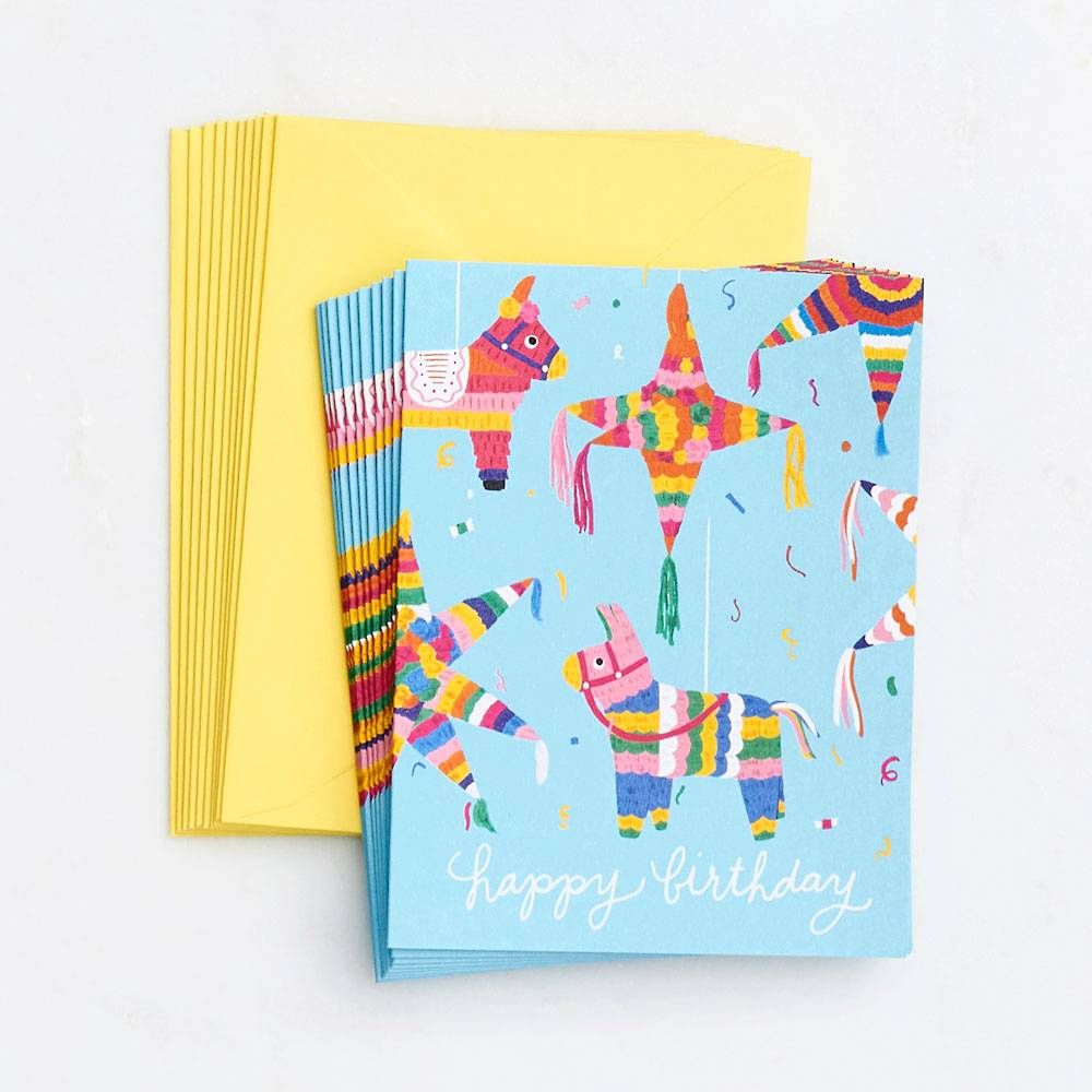 Piñatas Birthday Card Set