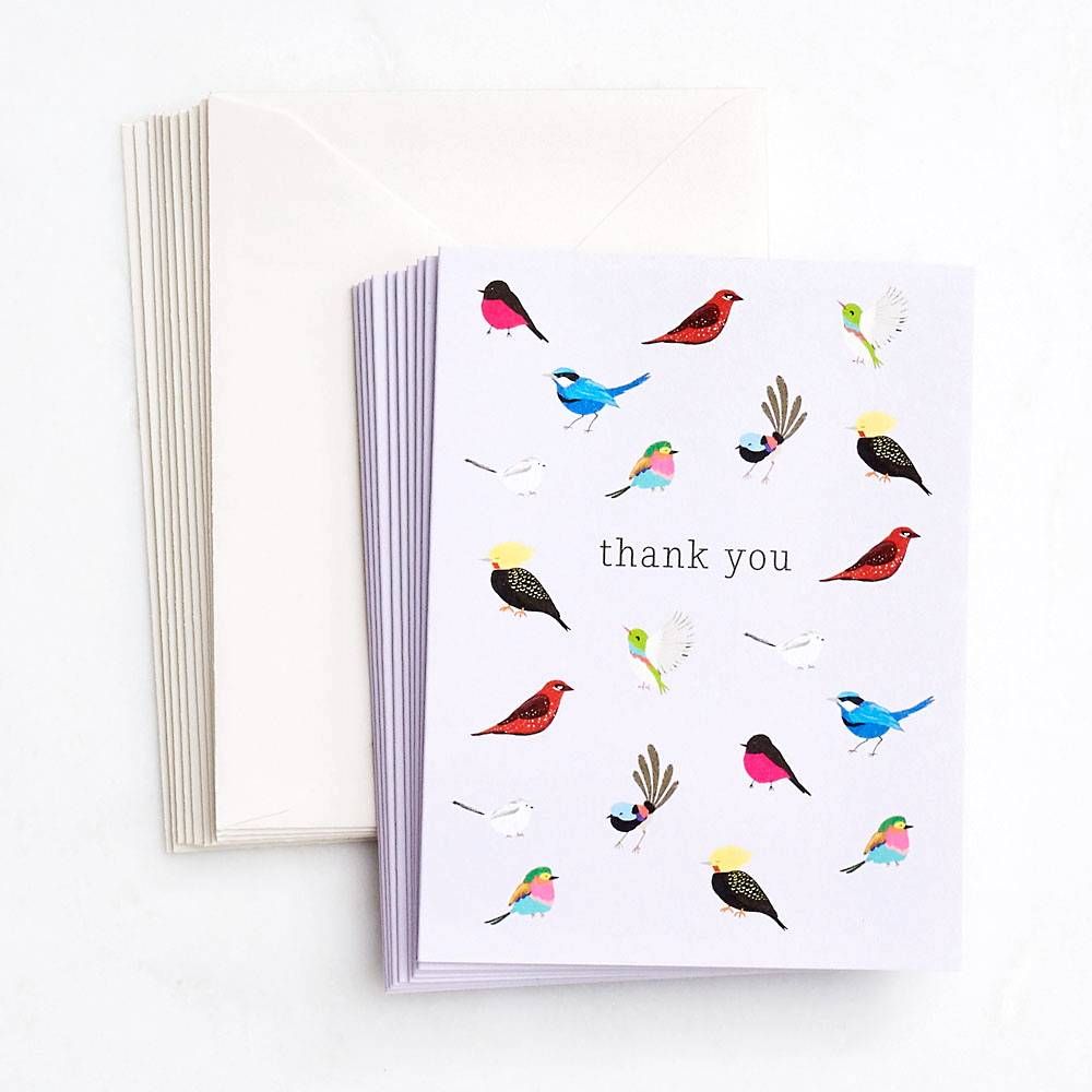 Birds With Personality Thank You Card Set