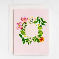 Blush Botanical Thank You Card