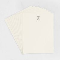 Z Monogram Letterpress Stationery Set