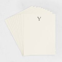 Y Monogram Letterpress Stationery Set