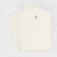 R Monogram Letterpress Stationery Set