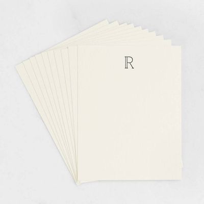 Q Monogram Letterpress Stationery Set