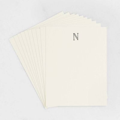 N Monogram Letterpress Stationery Set