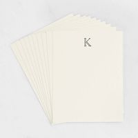 K Monogram Letterpress Stationery Set