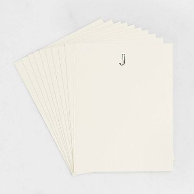 J Monogram Letterpress Stationery Set