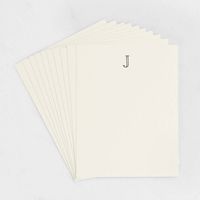 J Monogram Letterpress Stationery Set