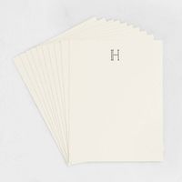 H Monogram Letterpress Stationery Set