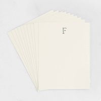 F Monogram Letterpress Stationery Set