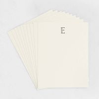 E Monogram Letterpress Stationery Set