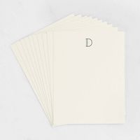 D Monogram Letterpress Stationery Set