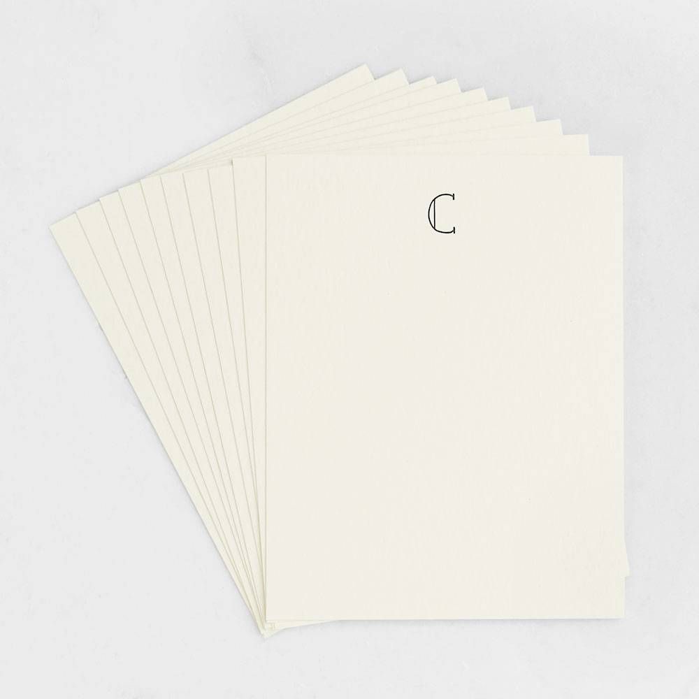 C Monogram Letterpress Stationery Set