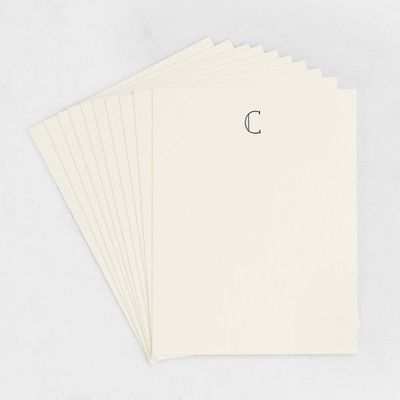 C Monogram Letterpress Stationery Set