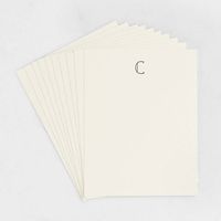 C Monogram Letterpress Stationery Set