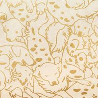 Golden Retrievers on Cream Handmade Paper