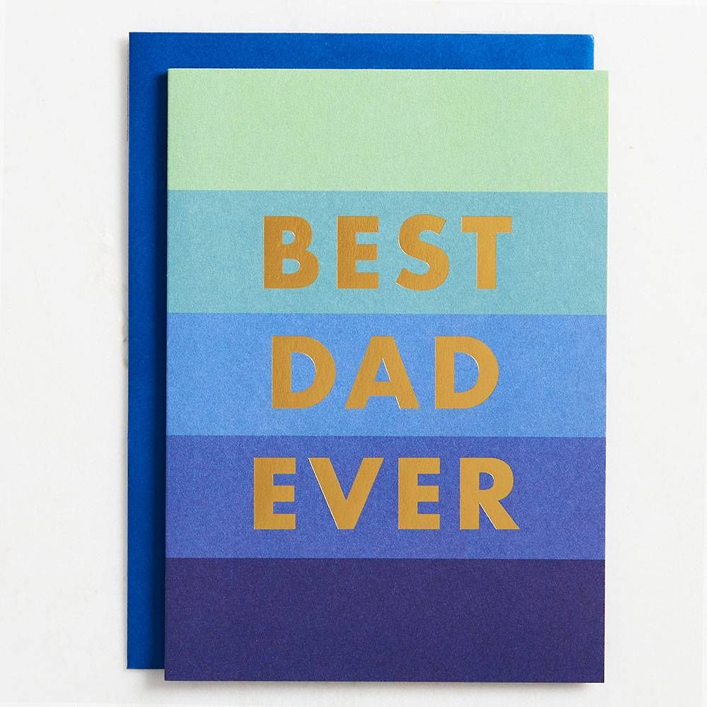 Best Dad Ever Striped Card