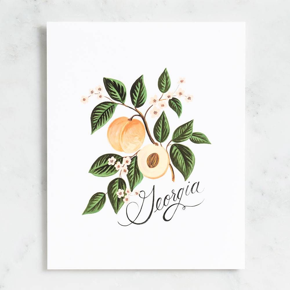 Georgia Peach Art Print