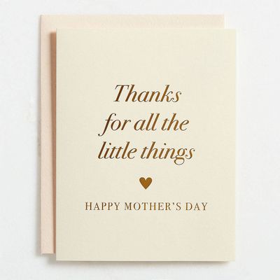 Thanks for All the Little Things Foil Mother's Day Card