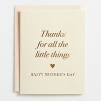 Thanks for All the Little Things Foil Mother's Day Card