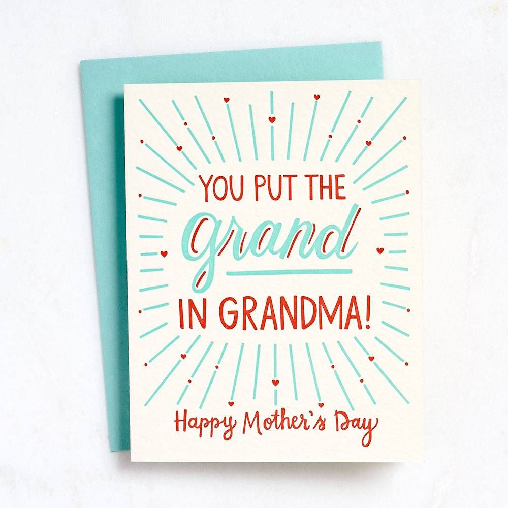 Grand in Grandma Letterpress Card