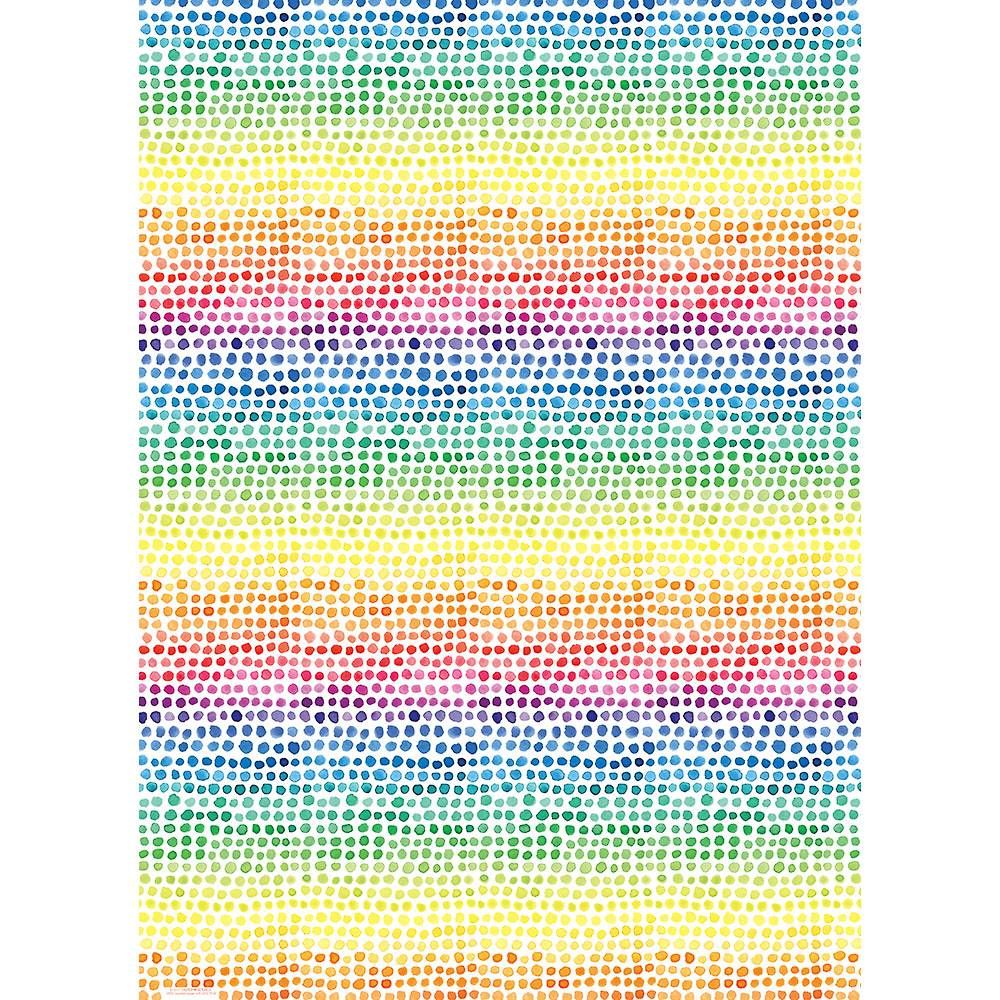 Watercolor Rainbow Dot Flat Wrap