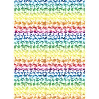 Watercolor Rainbow Dot Flat Wrap