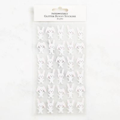 Glitter Bunny Stickers