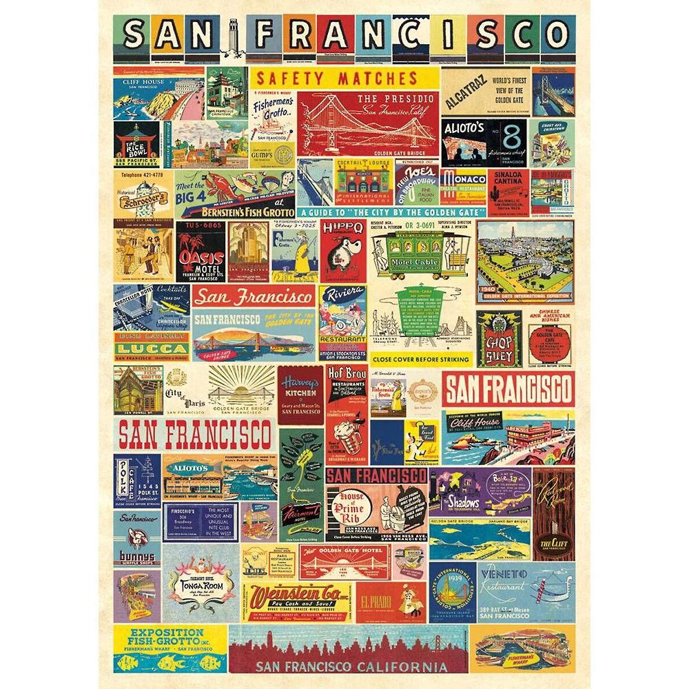 San Francisco Matchbooks Flat Wrap