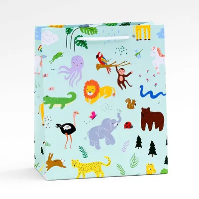 Jungle Animals Medium Gift Bag