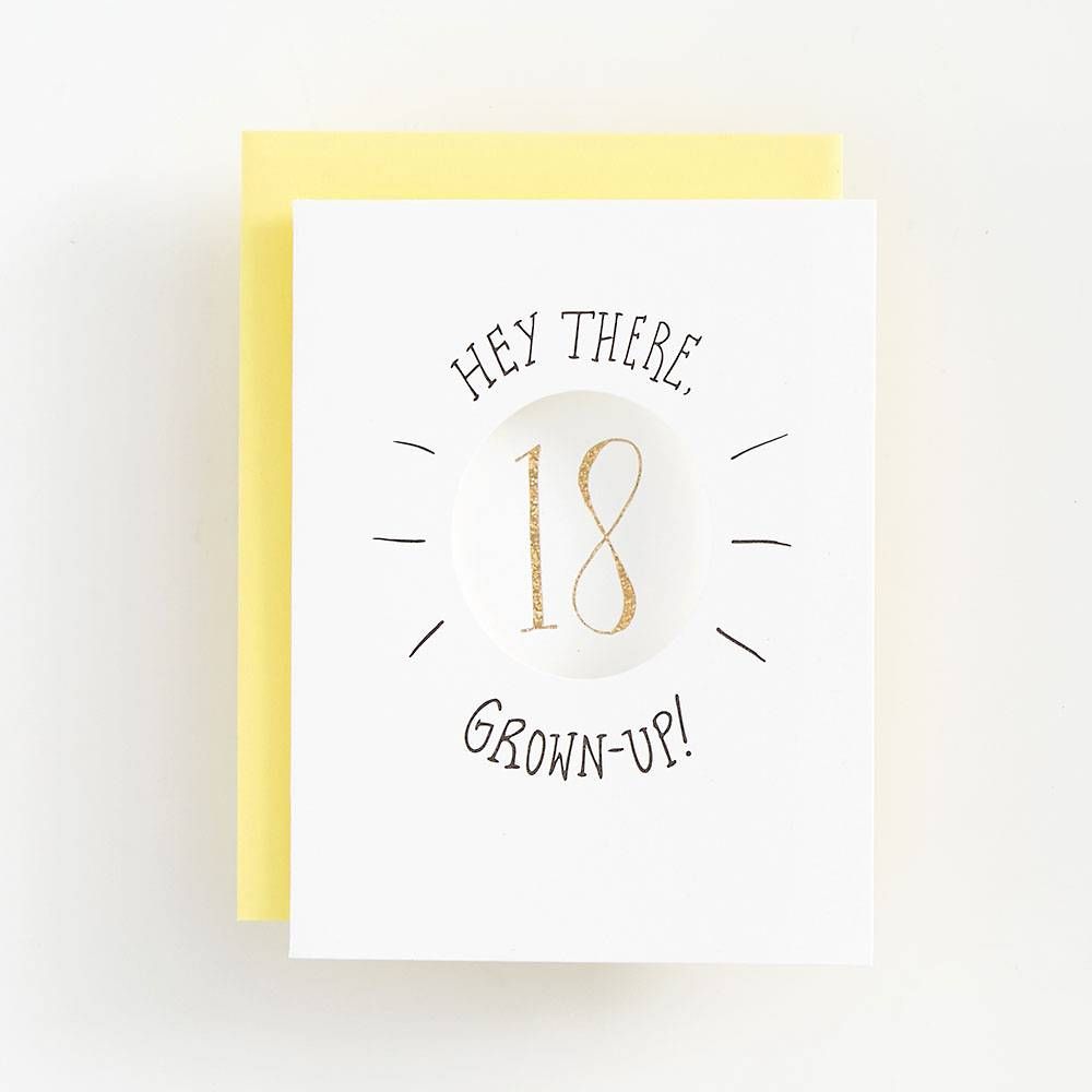 Grown-Up 18th Birthday Card