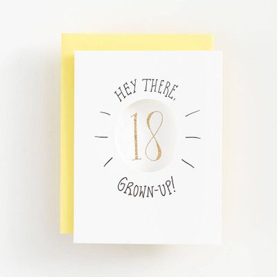Grown-Up 18th Birthday Card