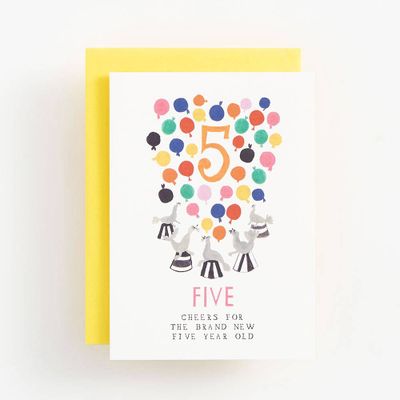 Five Cheers Birthday Card