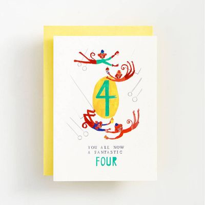 Fantastic Four Circus Birthday Card