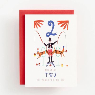 Turning Two Is Terrific Birthday Card