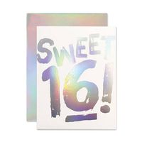 Sweet 16 Holographic Birthday Card