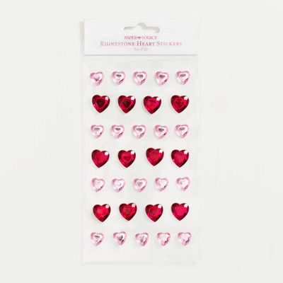 Rhinestone Heart Stickers