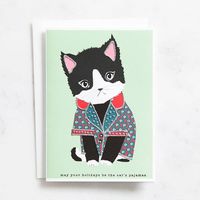 Glittery Cat's Pajamas Card