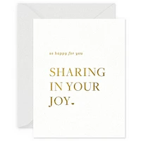 Sharing Your Joy Wedding Card