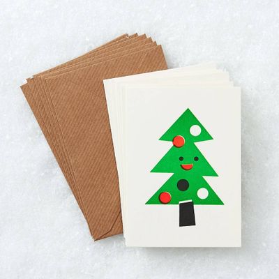 Christmas Happy Tree Card Set