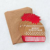 Die Cut Hat Merry Christmas Card Set