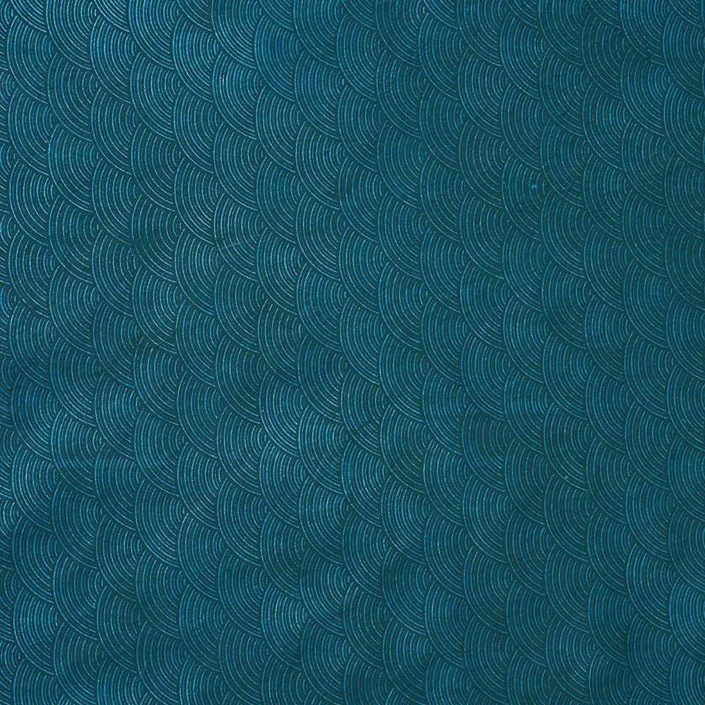 Blue Scalloped Waves Handmade Paper