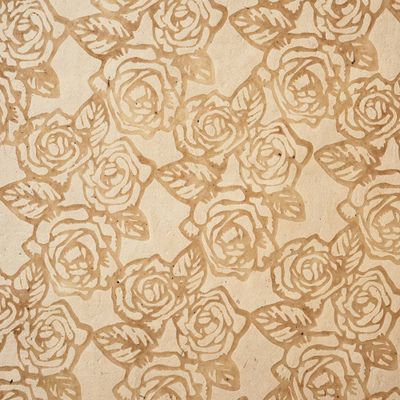Batik Roses on Cream Handmade Paper