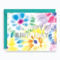 Tie Dye Birthday Card