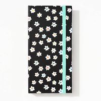 Black Daisy Sticky Note Folio