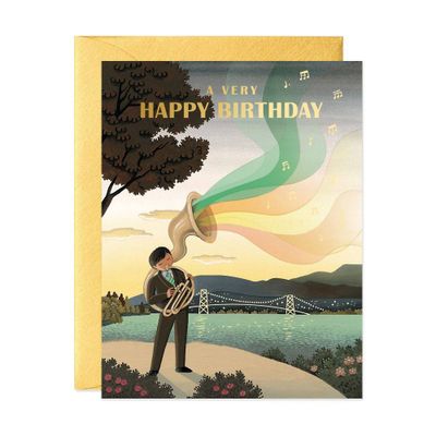 Musical Tuba Birthday Card