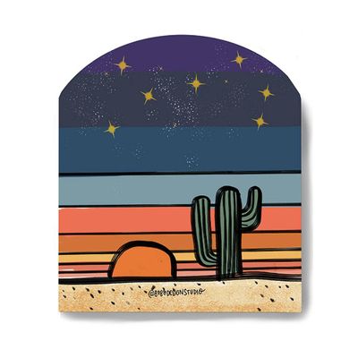 Desert Globe Vinyl Sticker