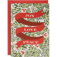 Pine Cones Banner Holiday Card Set