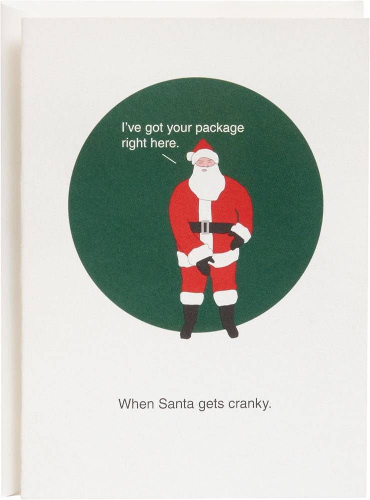 Santa Package Holiday Card